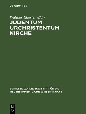 cover image of Judentum Urchristentum Kirche
